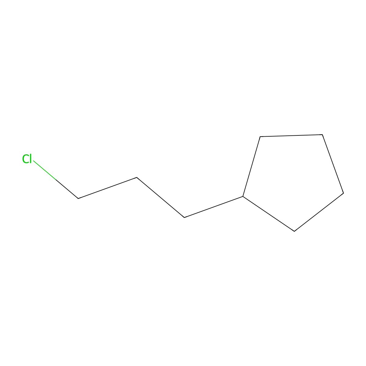 (3-Chloropropyl)cyclopentane molecular structure, CAS 119507-55-0