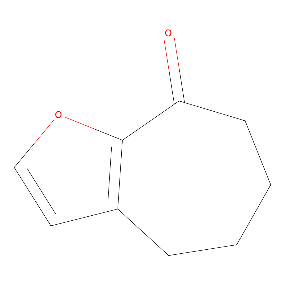 6,7-Dihydro-4H-cyclohepta[b]furan-8(5H)-one molecular structure, CAS 1195073-03-0