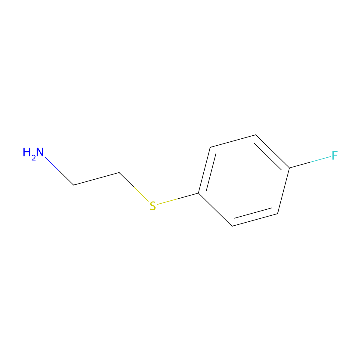 2-(4-Fluoro-phenylsulfanyl)-ethylamine molecular structure, CAS 119511-40-9