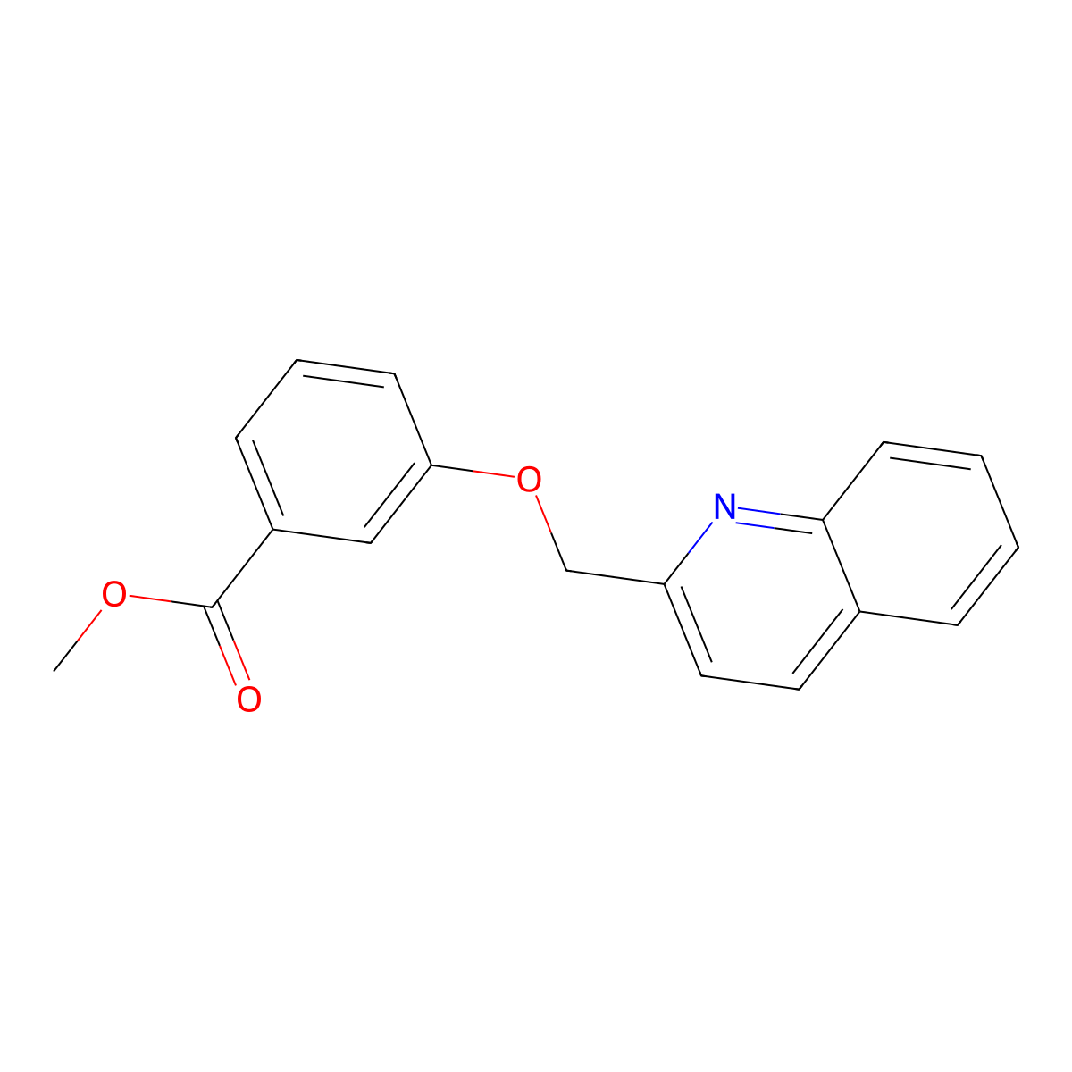 Methyl 3-(quinolin-2-ylmethoxy)benzoate molecular structure, CAS 119515-00-3