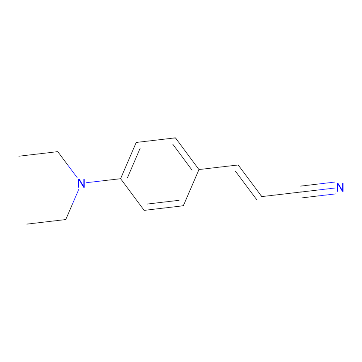 3-[4-(Diethylamino)phenyl]prop-2-enenitrile molecular structure, CAS 119516-33-5