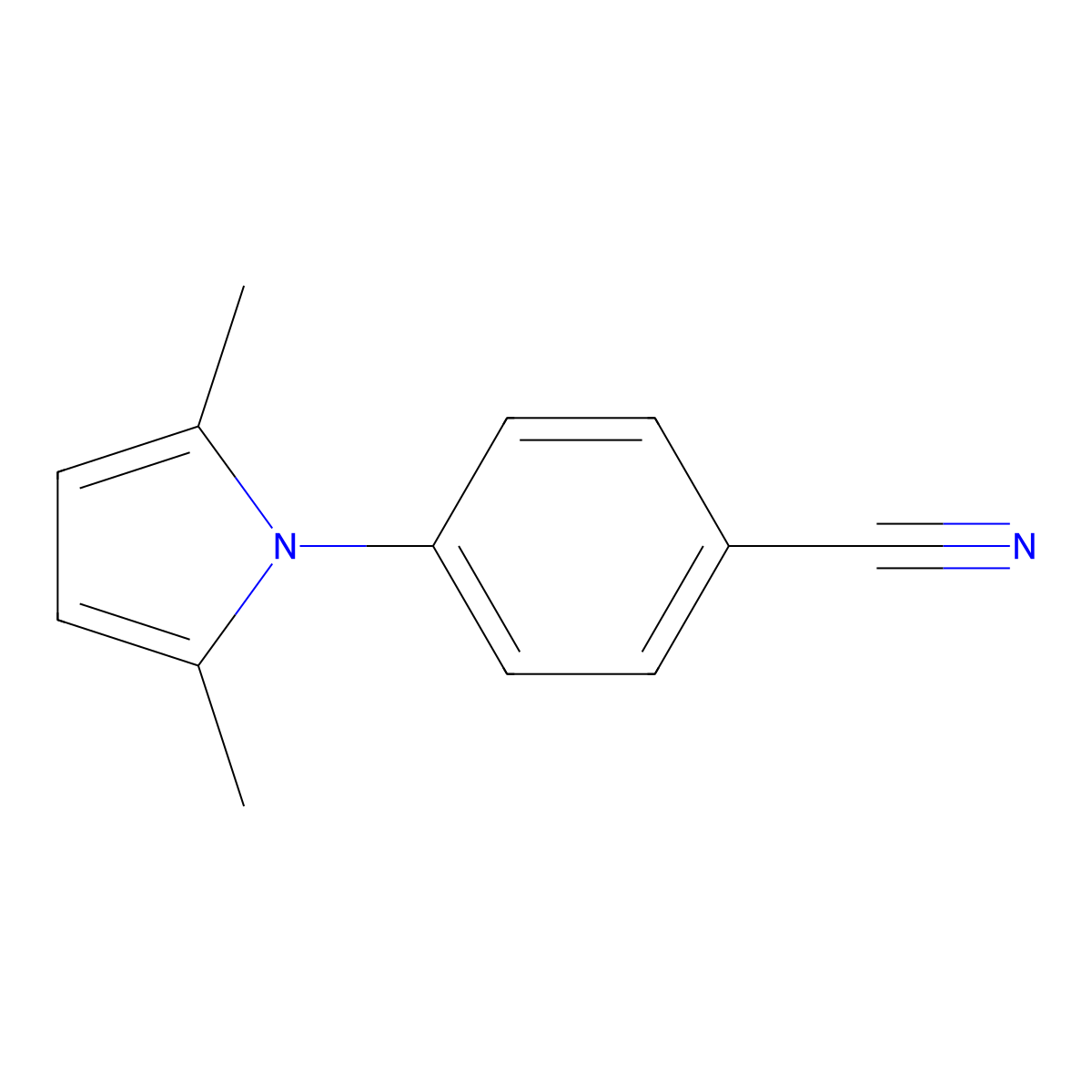 1-(4-Cyanophenyl)-2,5-dimethylpyrrole molecular structure, CAS 119516-86-8