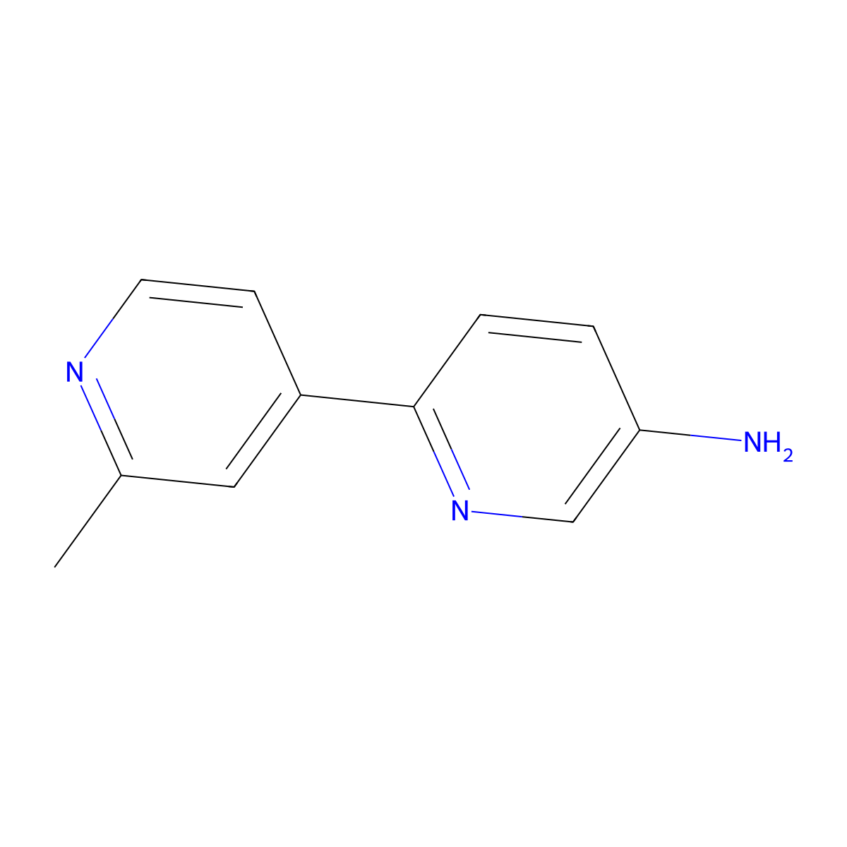 6-(2-Methylpyridin-4-yl)pyridin-3-amine molecular structure, CAS 1195174-14-1