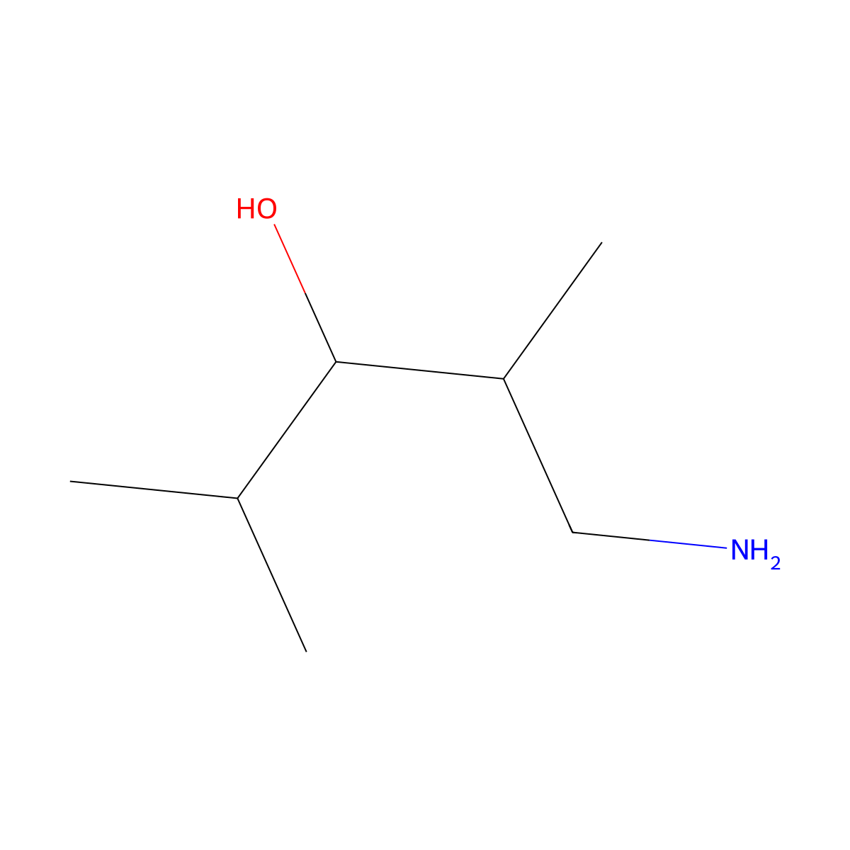 1-Amino-2,4-dimethylpentan-3-ol molecular structure, CAS 1195177-57-1