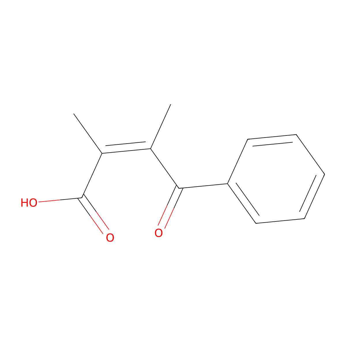(2Z)-2,3-dimethyl-4-oxo-4-phenylbut-2-enoic acid molecular structure, CAS 1195181-38-4