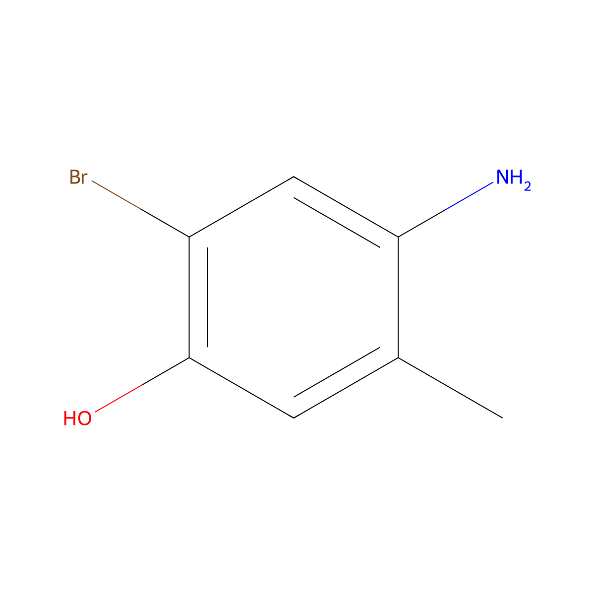 4-Amino-2-bromo-5-methylphenol molecular structure, CAS 1195190-04-5