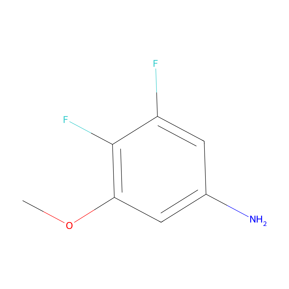 3,4-Difluoro-5-methoxyaniline molecular structure, CAS 1195190-12-5