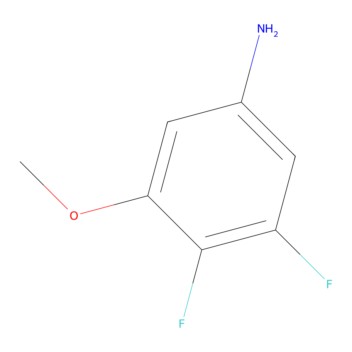3,4-Difluoro-5-methoxyaniline molecular structure, CAS 1195190-12-5