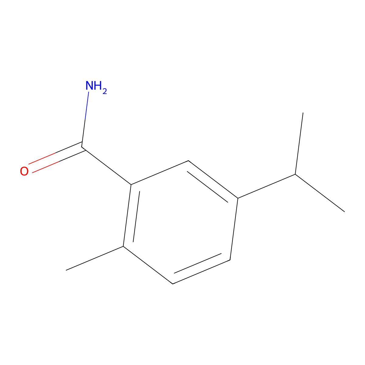 2-Methyl-5-(1-methylethyl)benzamide molecular structure, CAS 1195191-05-9