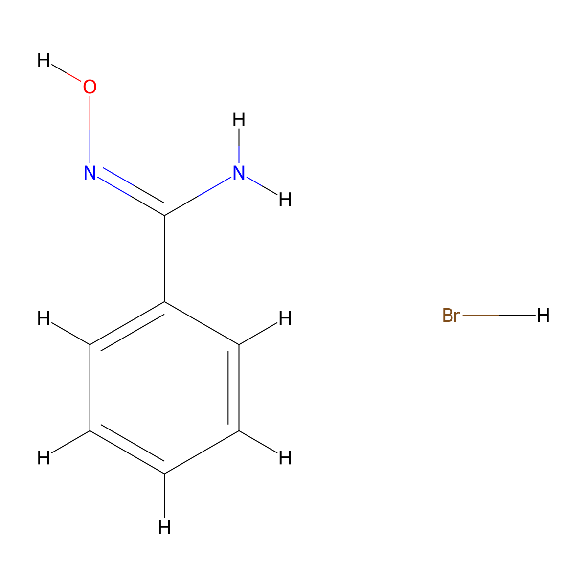 (Z)-N'-Hydroxybenzimidamide hydrobromide molecular structure, CAS 1195196-49-6