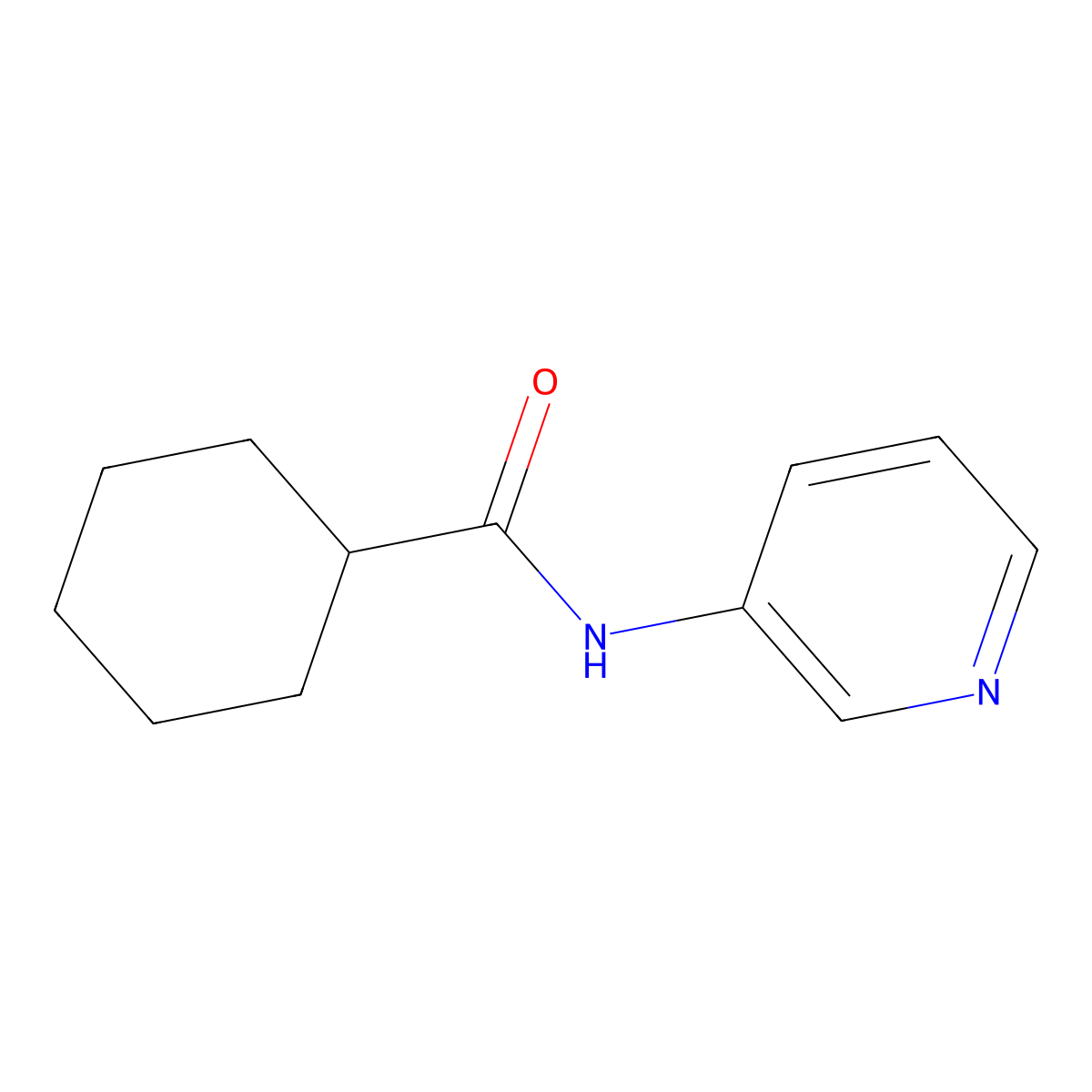 N-(pyridin-3-yl)cyclohexanecarboxamide molecular structure, CAS 119520-52-4