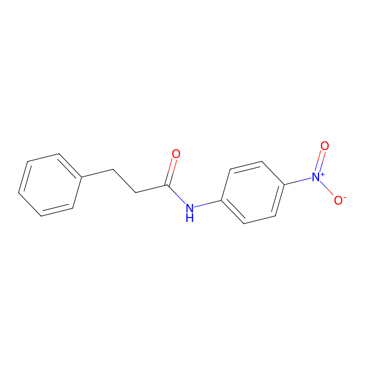 N-(4-nitrophenyl)-3-phenylpropanamide molecular structure, CAS 119520-57-9