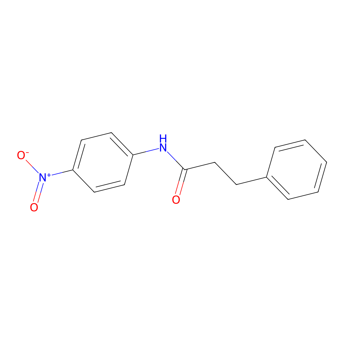 N-(4-nitrophenyl)-3-phenylpropanamide molecular structure, CAS 119520-57-9