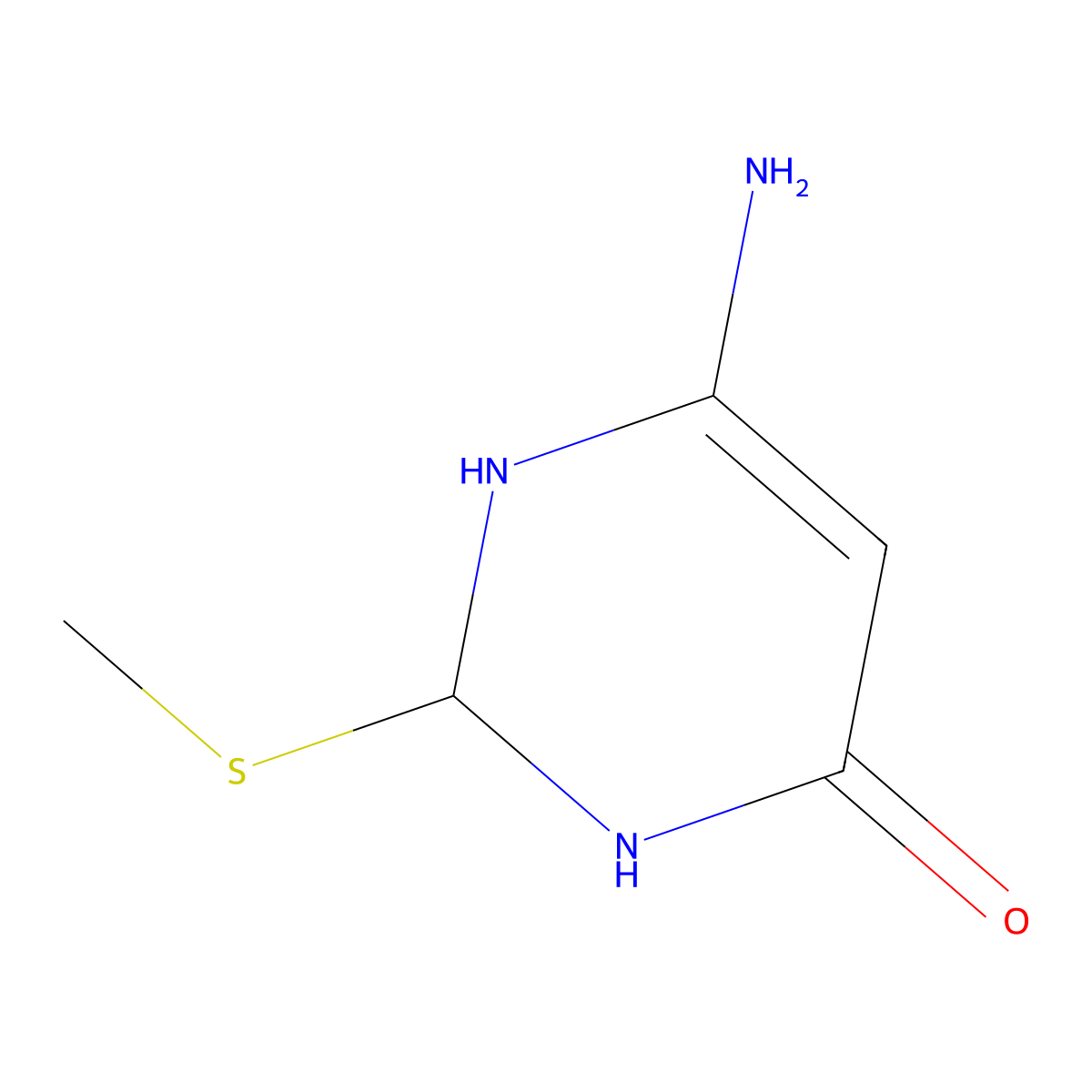 2-Methylthio-4-aminouracil molecular structure, CAS 1195219-77-2