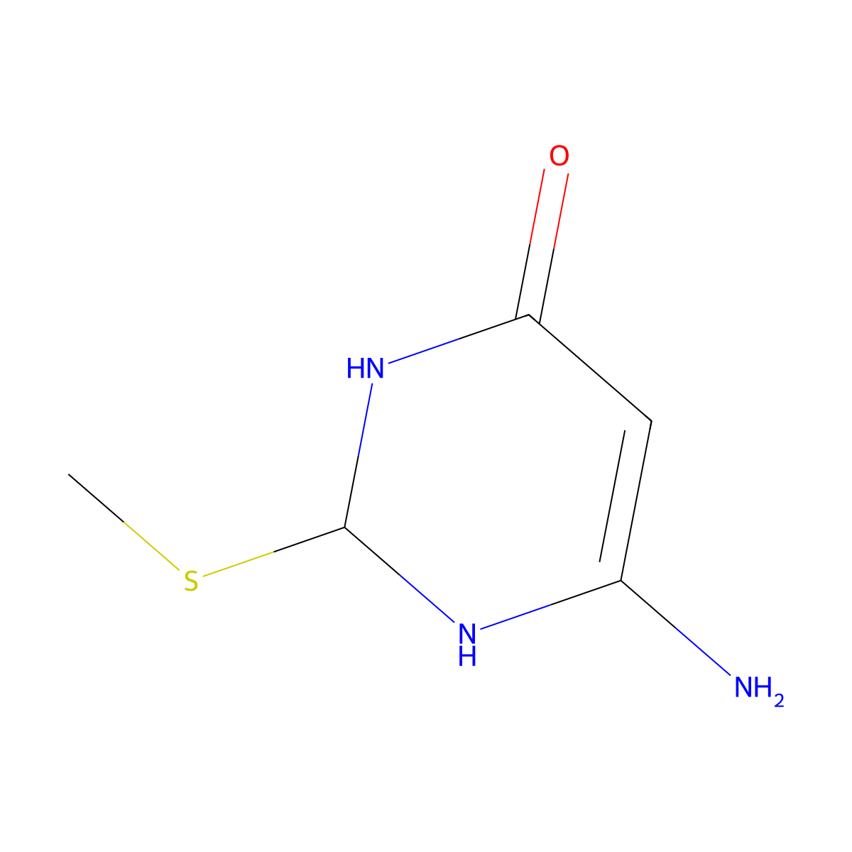 2-Methylthio-4-aminouracil molecular structure, CAS 1195219-77-2