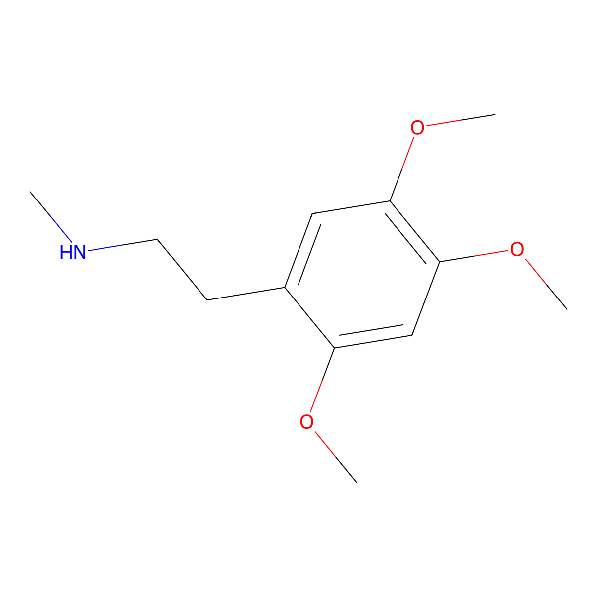 Methyl[2-(2,4,5-trimethoxyphenyl)ethyl]amine molecular structure, CAS 119522-45-1