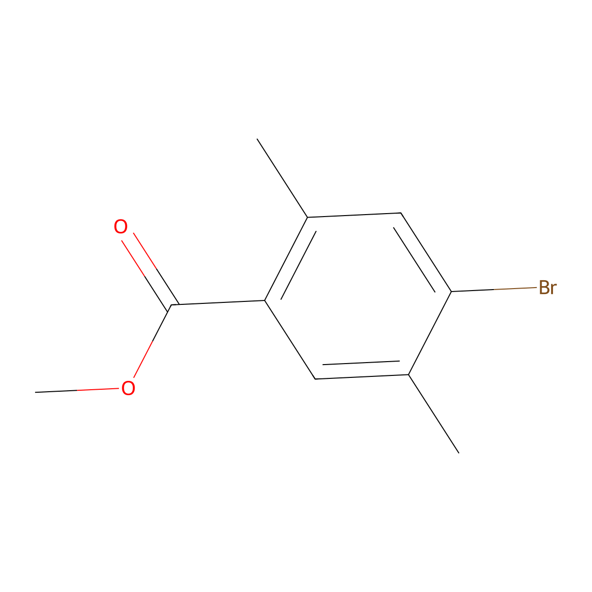 Methyl 4-bromo-2,5-dimethylbenzoate molecular structure, CAS 1195230-23-9