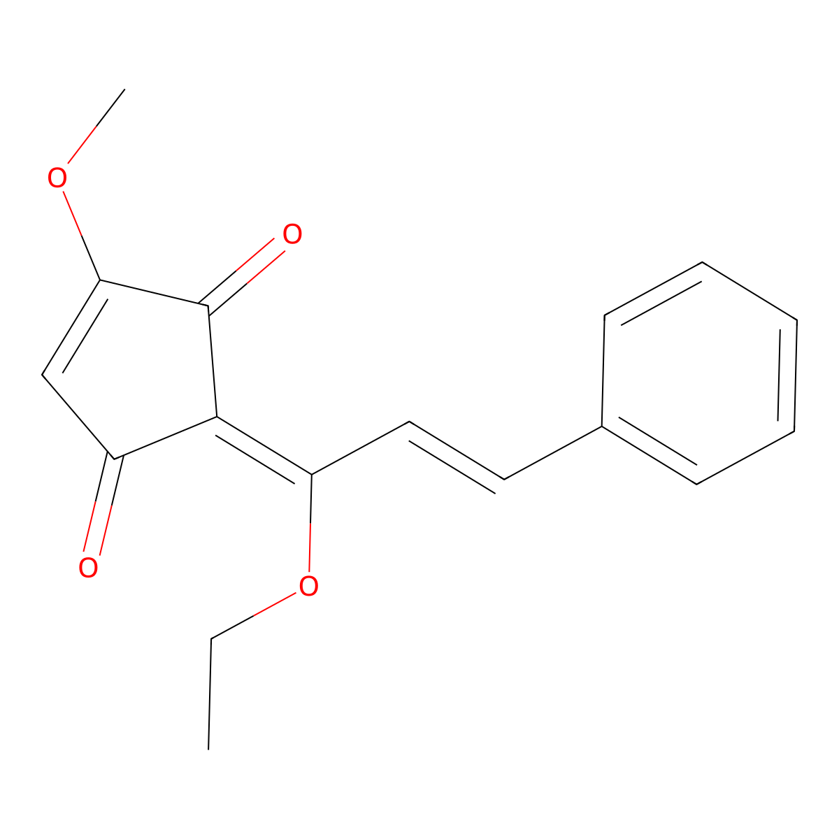 2-(1-Ethoxy-3-phenylallylidene)-4-methoxycyclopent-4-ene-1,3-dione molecular structure, CAS 1195233-59-0
