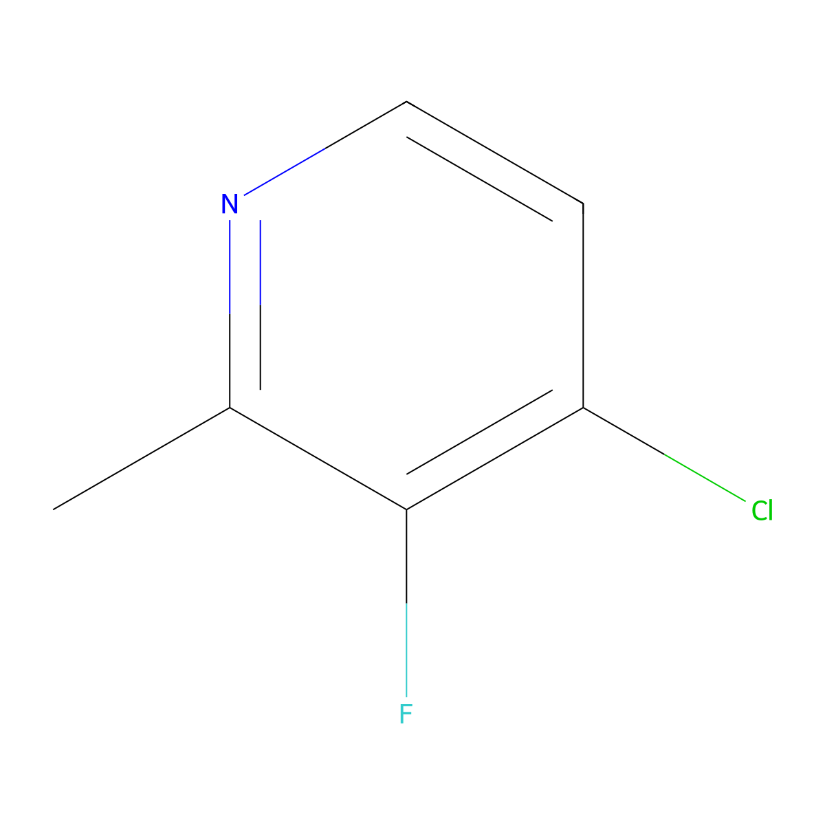 4-Chloro-3-fluoro-2-methylpyridine molecular structure, CAS 1195251-01-4