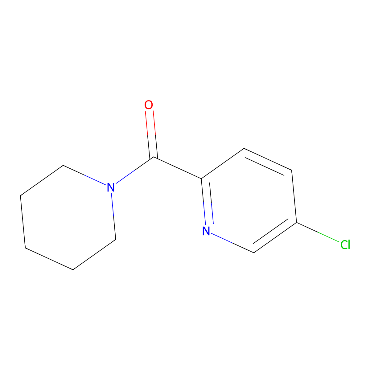 5-Chloro-2-(piperidin-1-ylcarbonyl)pyridine molecular structure, CAS 1195251-15-0