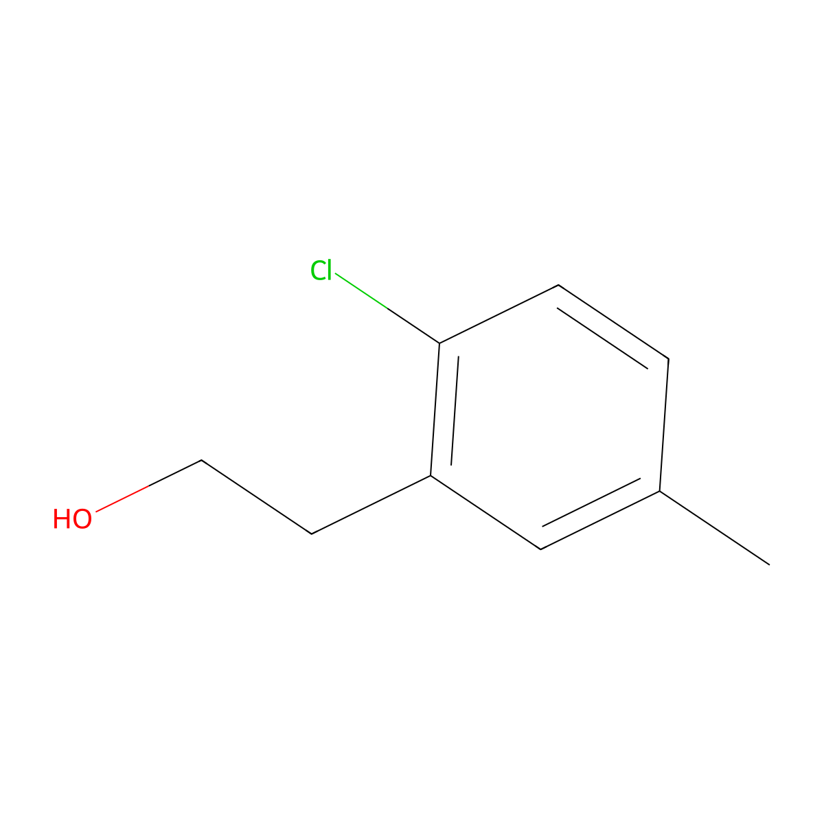 2-(2-Chloro-5-methylphenyl)ethan-1-ol molecular structure, CAS 1195252-37-9