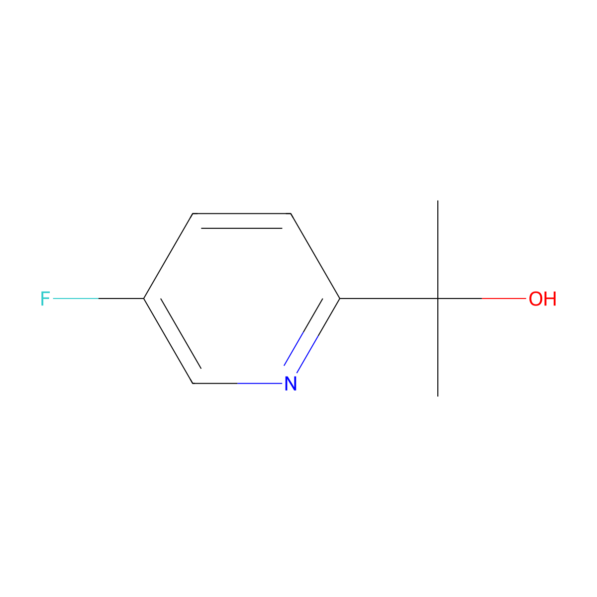 2-(5-Fluoropyridin-2-yl)propan-2-ol molecular structure, CAS 1195255-81-2