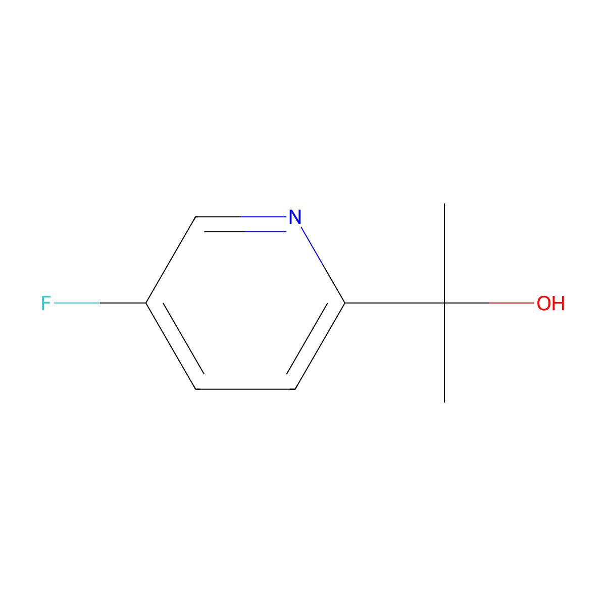2-(5-Fluoropyridin-2-yl)propan-2-ol molecular structure, CAS 1195255-81-2