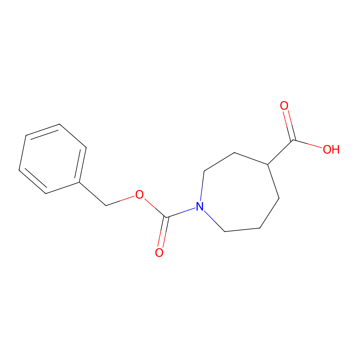 1-[(Benzyloxy)carbonyl]azepane-4-carboxylic acid molecular structure, CAS 1195256-01-9