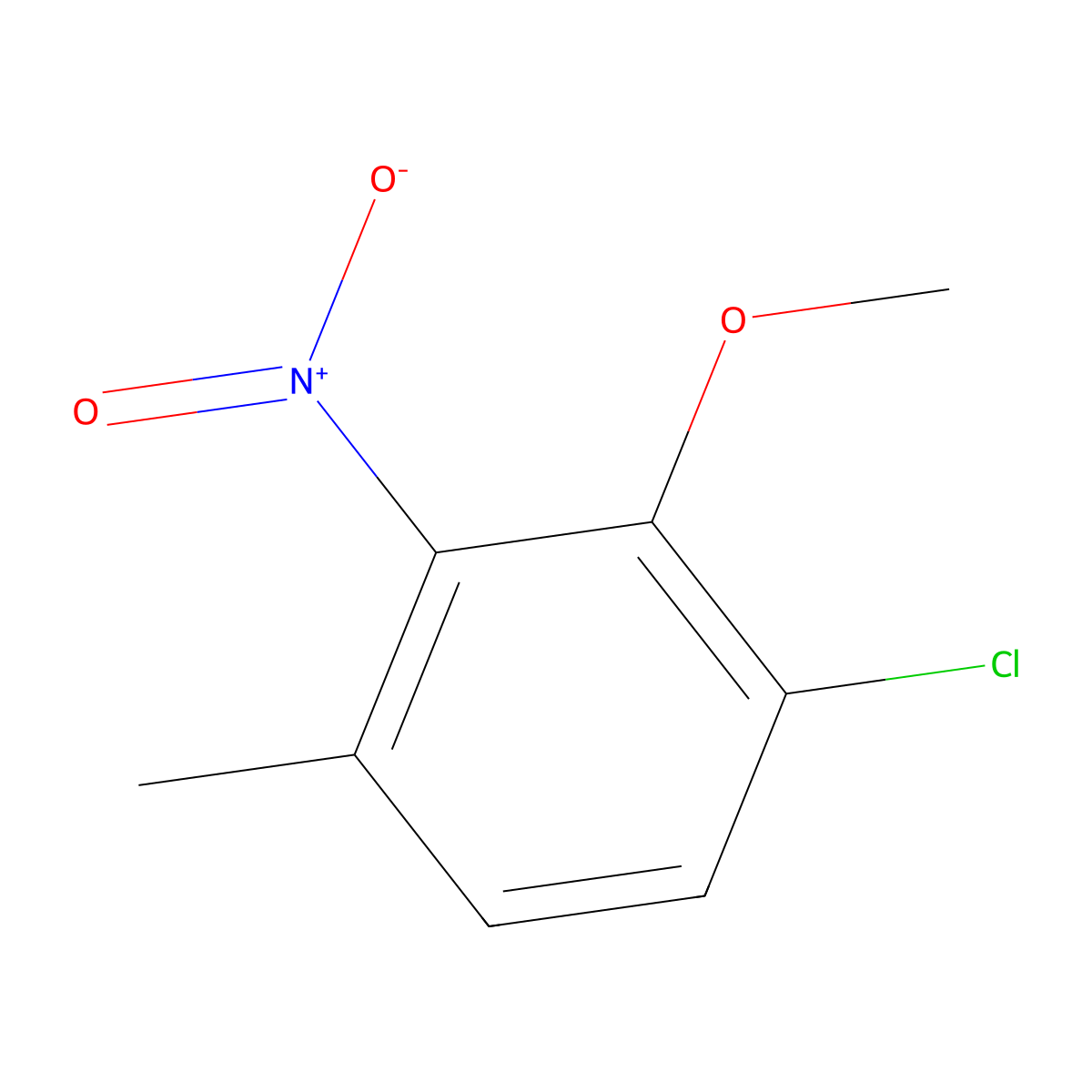 1-Chloro-2-methoxy-4-methyl-3-nitrobenzene molecular structure, CAS 1195296-55-9
