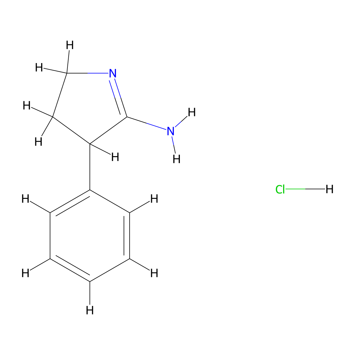 3-Phenylpyrrolidin-2-imine hydrochloride molecular structure, CAS 1195324-35-6