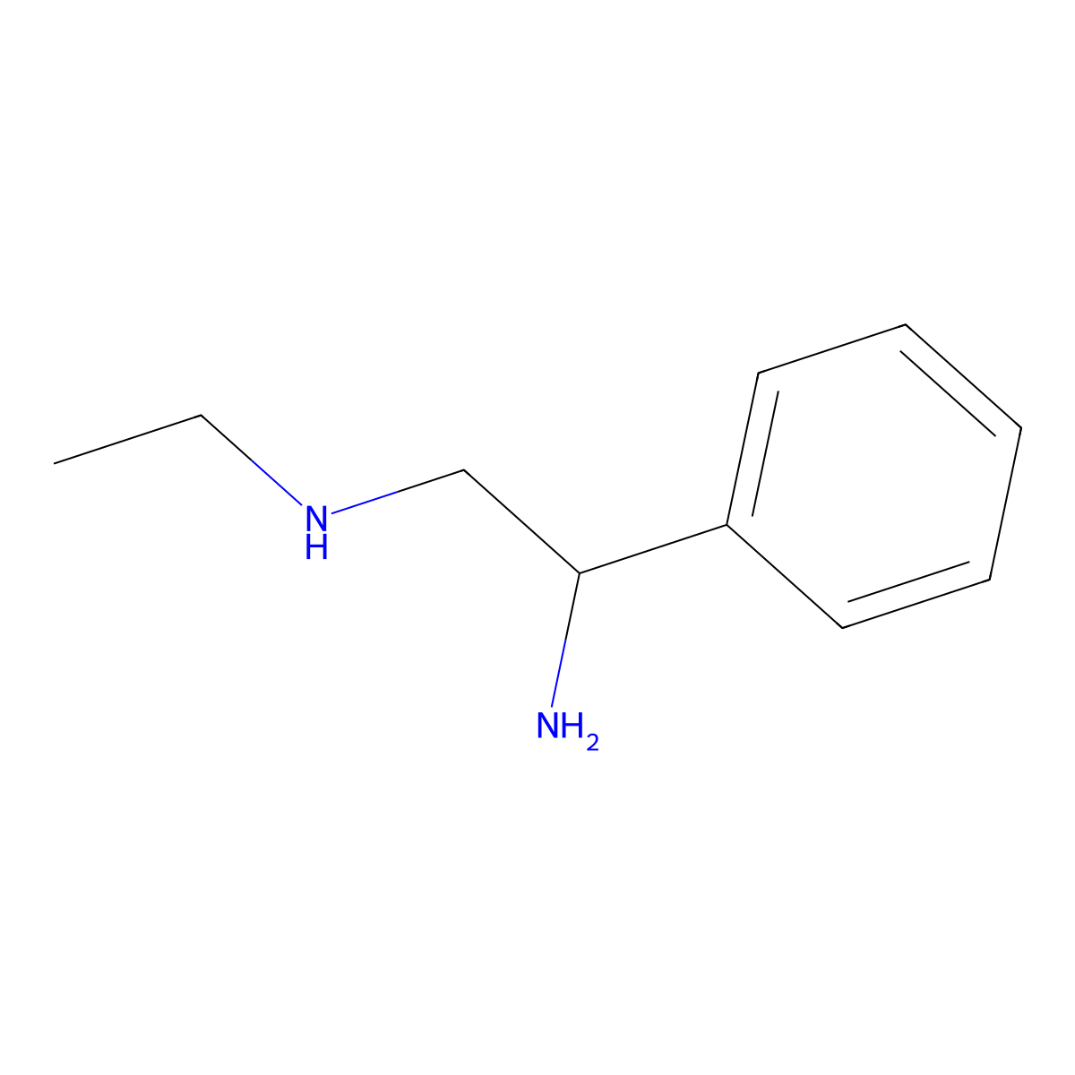 (2-Amino-2-phenylethyl)(ethyl)amine molecular structure, CAS 119534-33-7