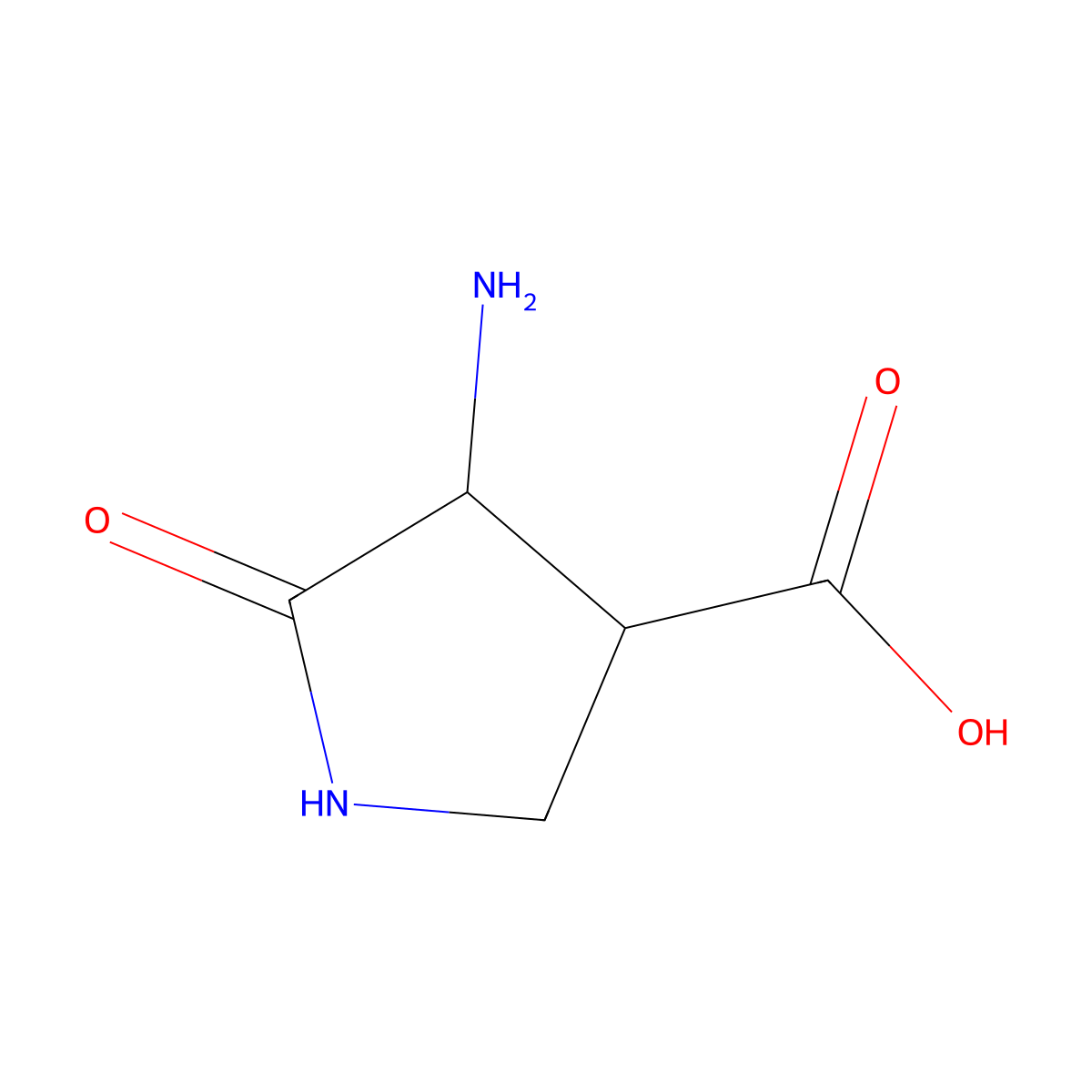 Rel-(3S,4R)-4-amino-5-oxopyrrolidine-3-carboxylic acid molecular structure, CAS 1195448-34-0