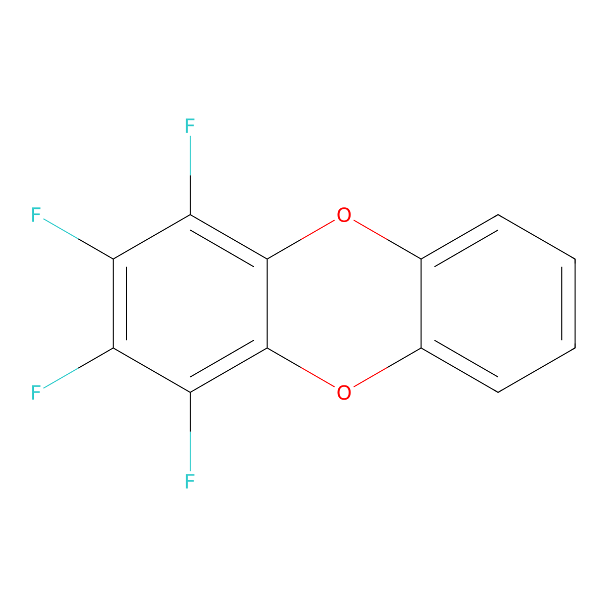 1,2,3,4-Tetrafluorooxanthrene molecular structure, CAS 119546-24-6
