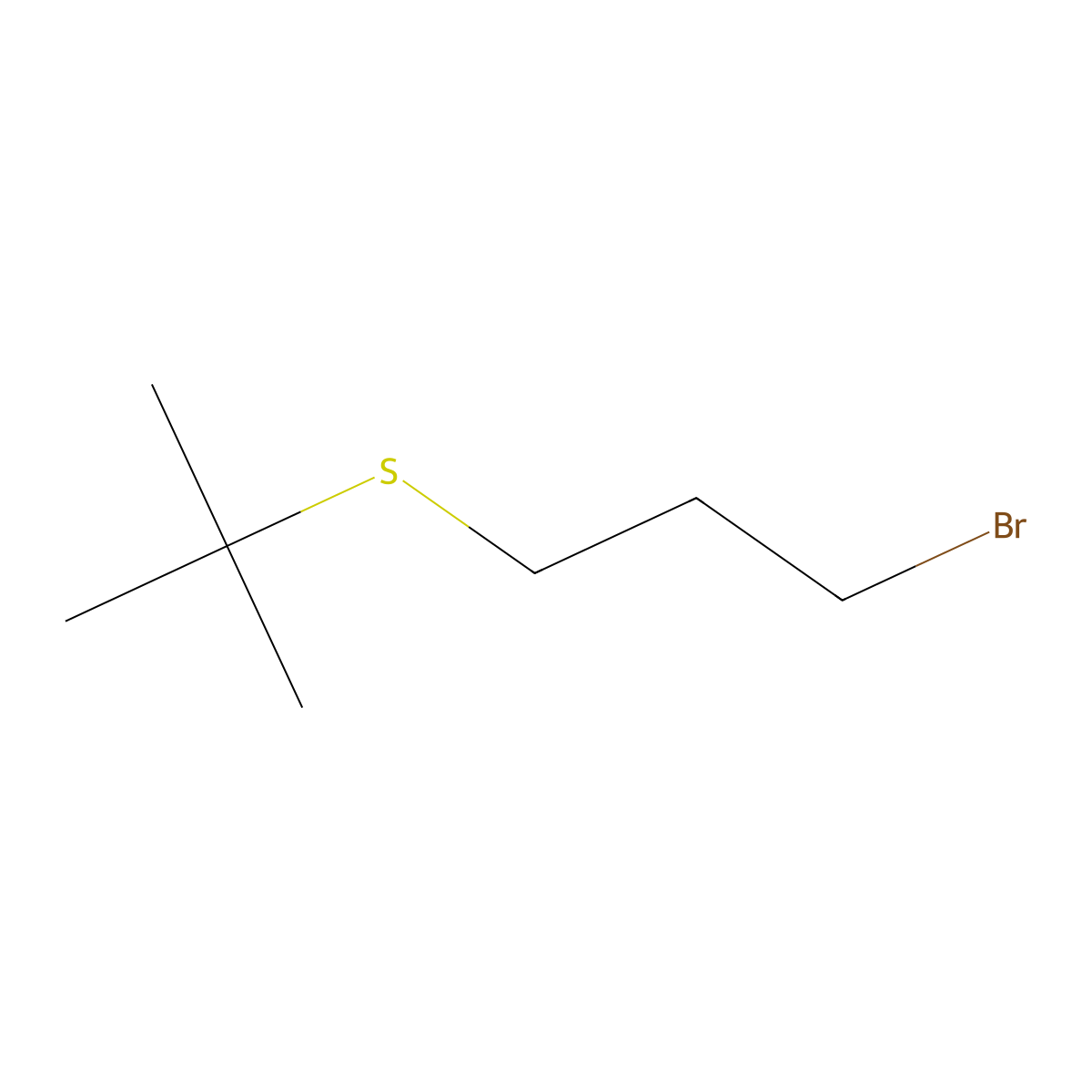 1-Bromo-3-(tert-butylsulfanyl)propane molecular structure, CAS 119549-23-4
