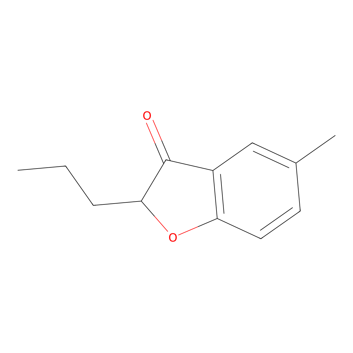 5-Methyl-2-propyl-2,3-dihydro-1-benzofuran-3-one molecular structure, CAS 1195510-16-7