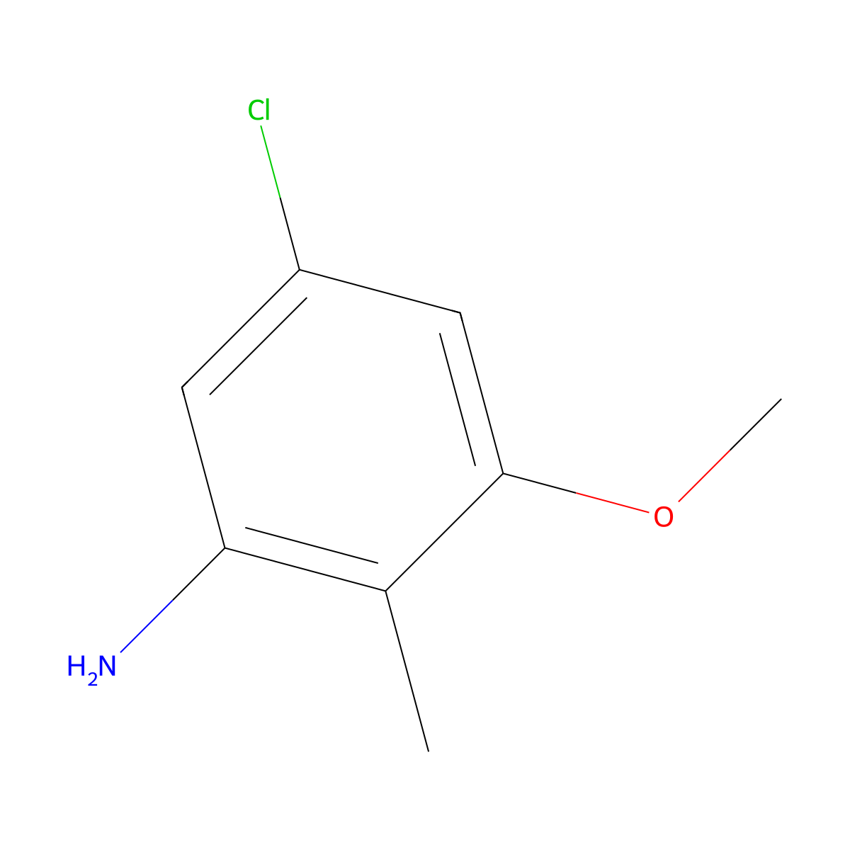 5-Chloro-3-methoxy-2-methylaniline molecular structure, CAS 1195519-80-2