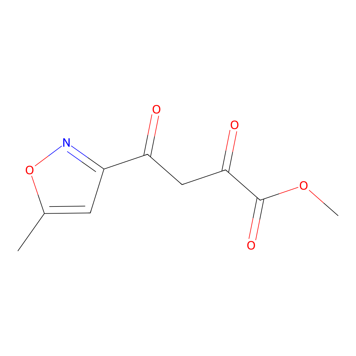 Methyl 4-(5-methylisoxazol-3-yl)-2,4-dioxobutanoate molecular structure, CAS 1195521-24-4