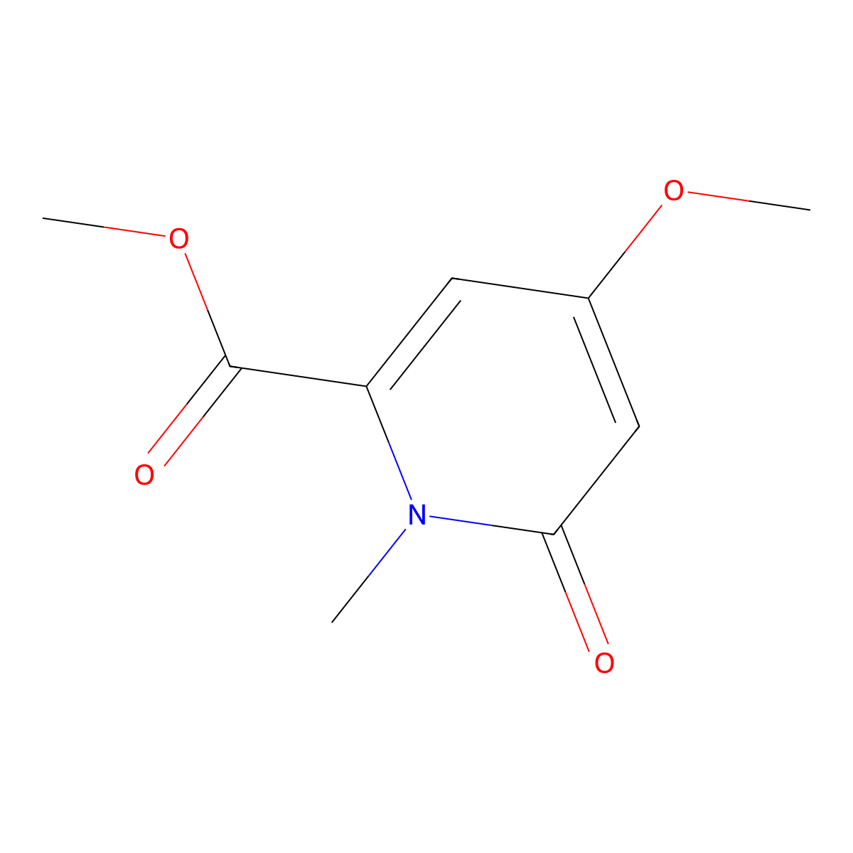 Methyl 4-Methoxy-1-methyl-6-oxo-1,6-dihydropyridine-2-carboxylate molecular structure, CAS 1195534-35-0
