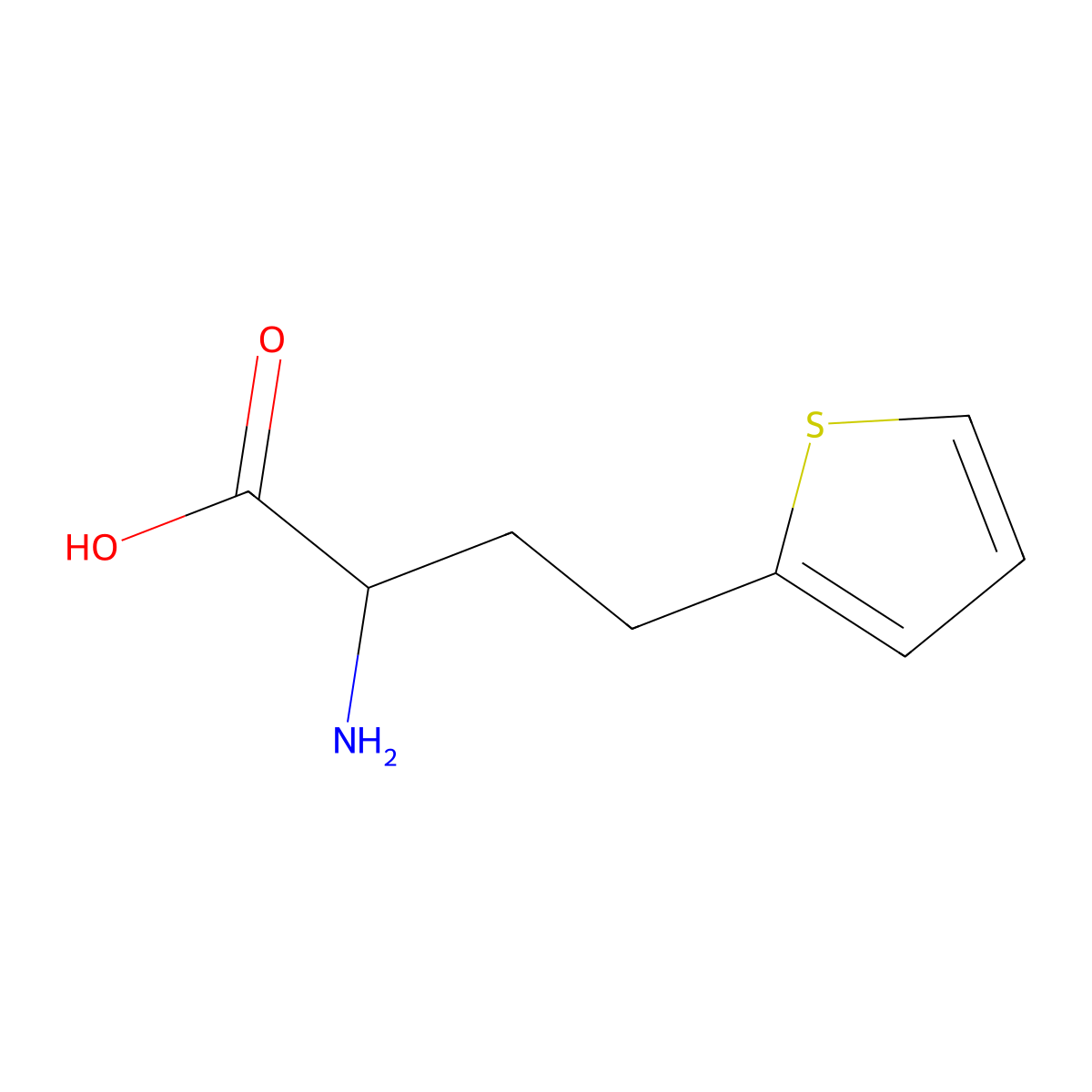 (2S)-2-Amino-4-(thiophen-2-YL)butanoic acid molecular structure, CAS 1195573-02-4