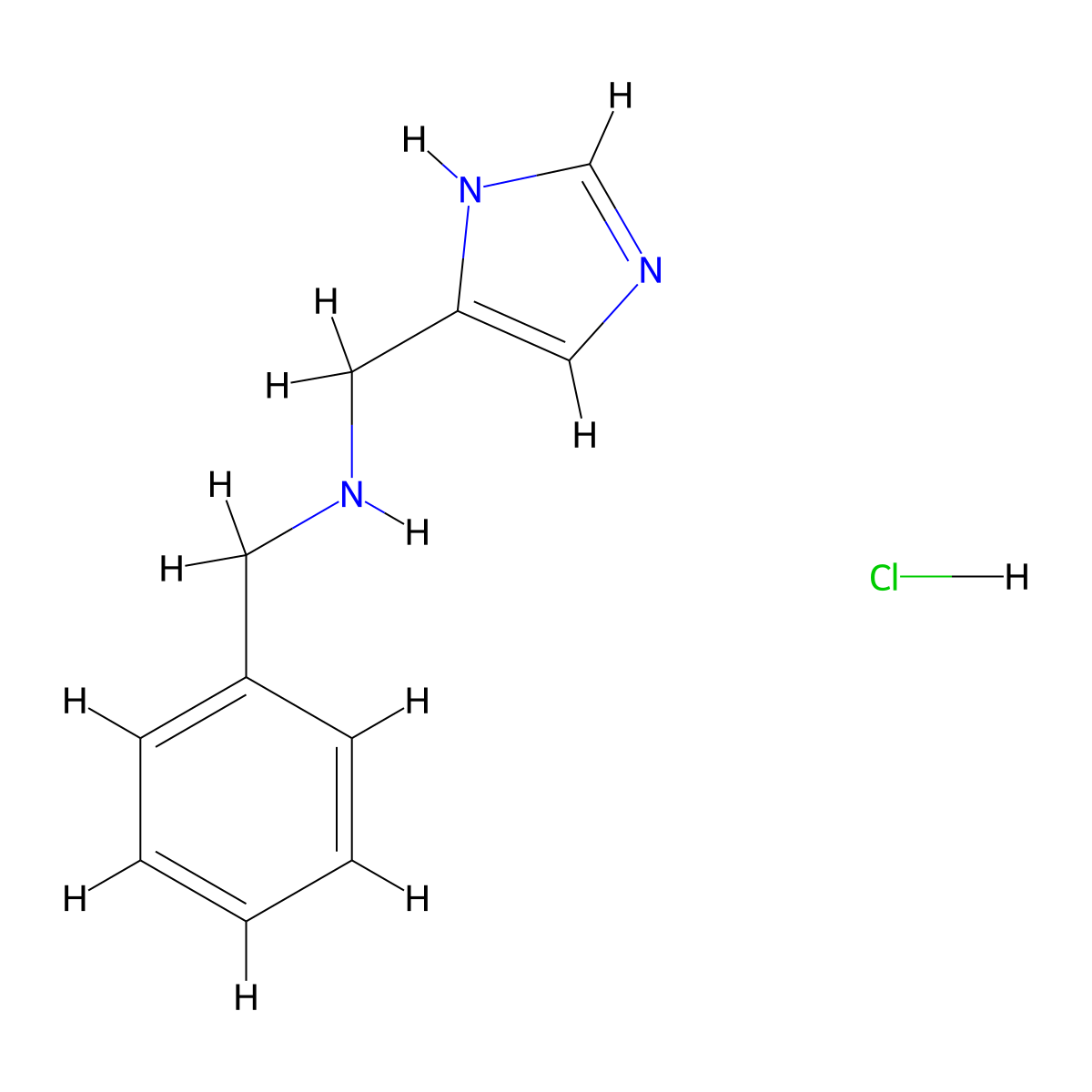 N-((1H-Imidazol-5-yl)methyl)-1-phenylmethanamine hydrochloride molecular structure, CAS 1195577-03-7