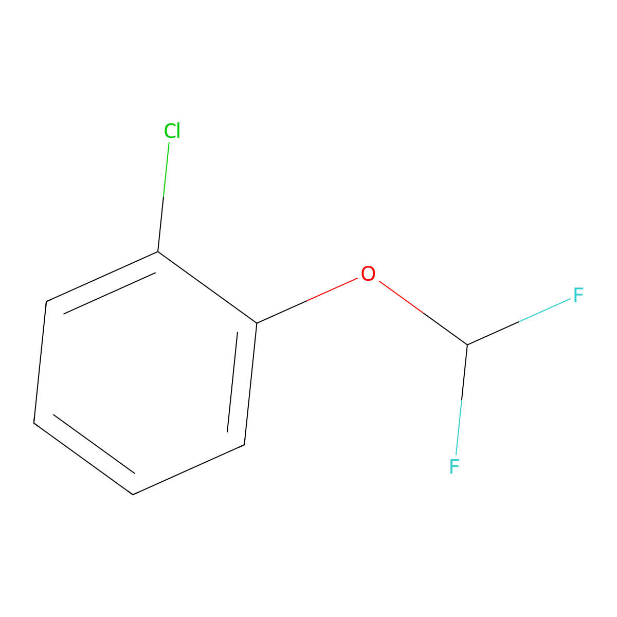 1-Chloro-2-(difluoromethoxy)benzene molecular structure, CAS 119558-77-9