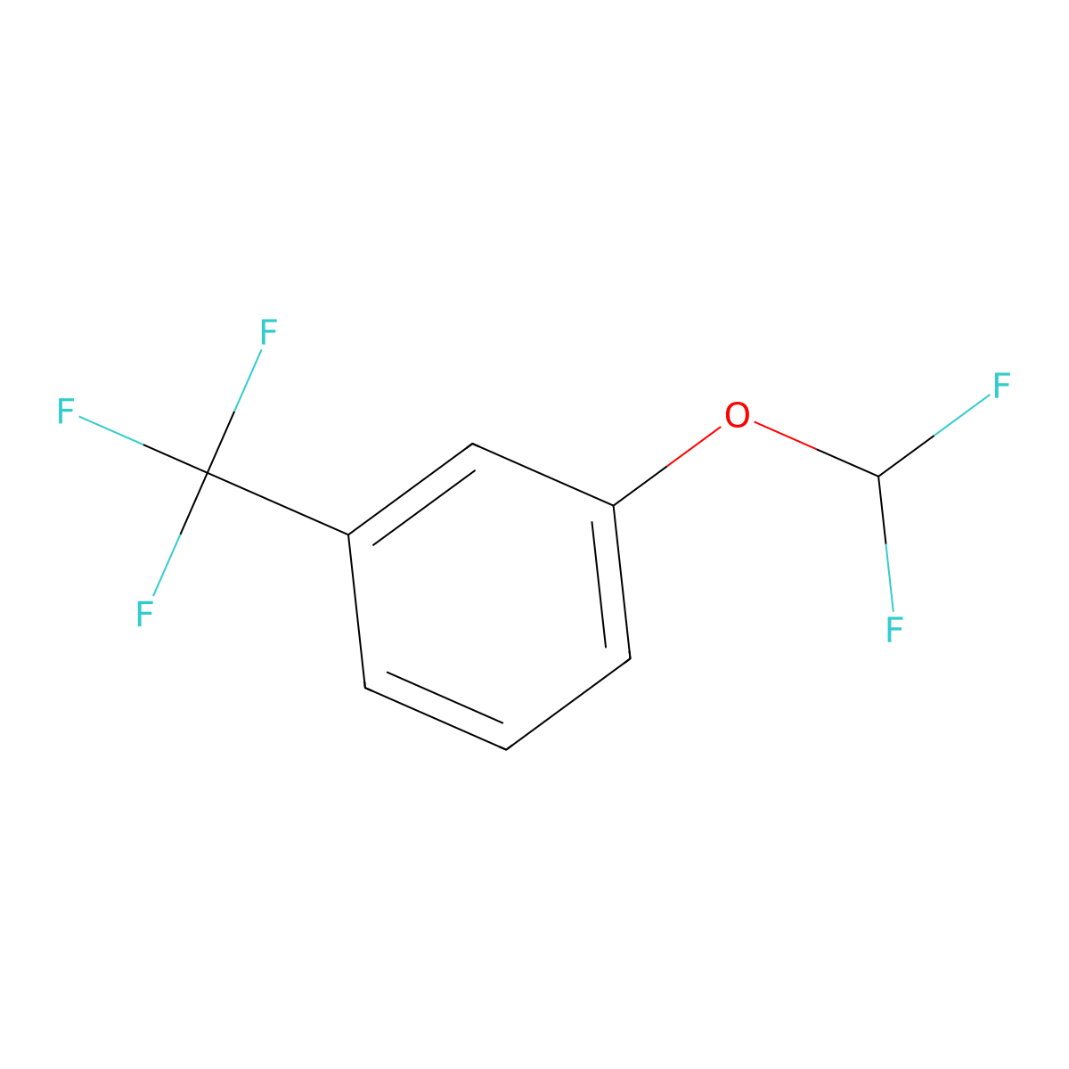 1-(Difluoromethoxy)-3-(trifluoromethyl)benzene molecular structure, CAS 119558-79-1