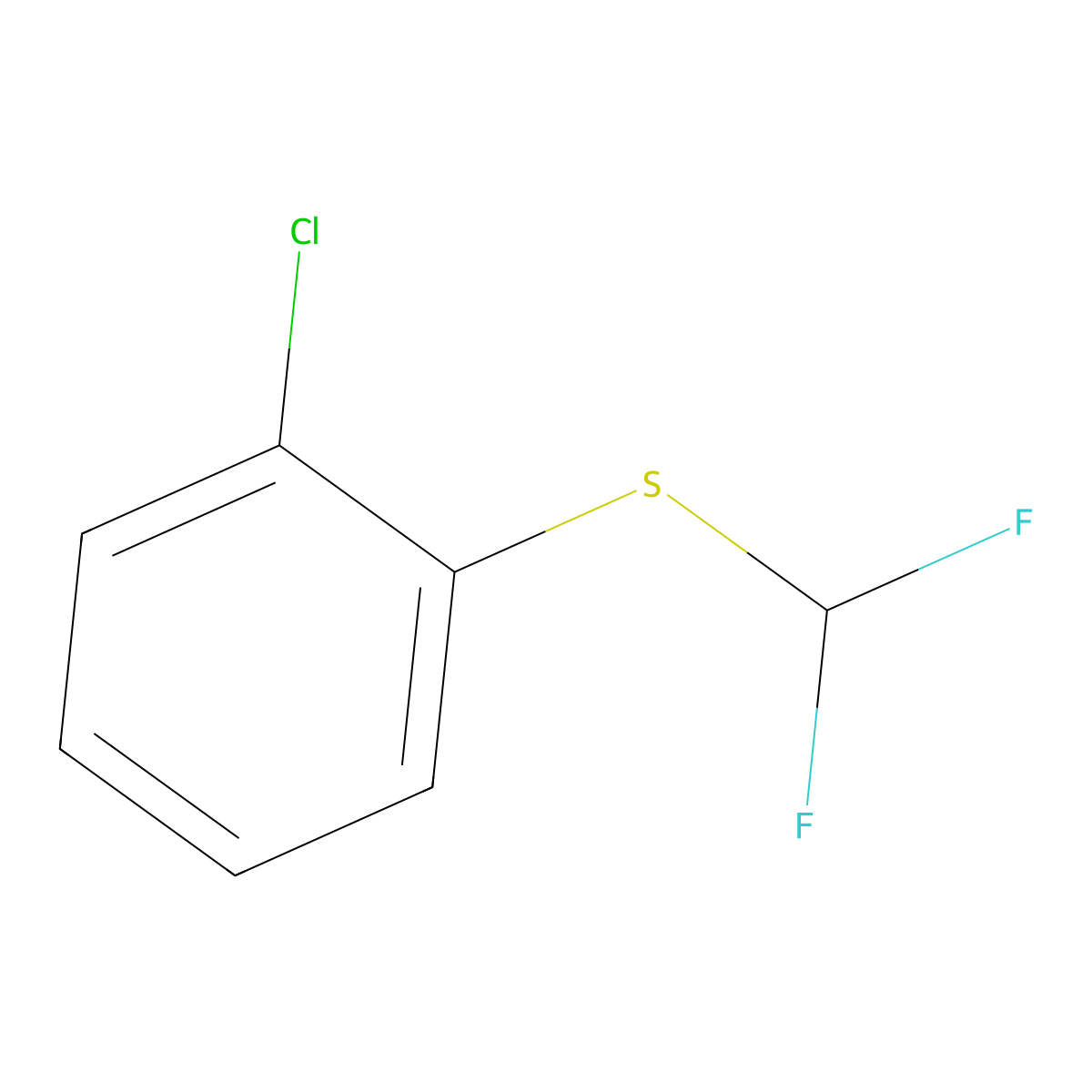 (2-Chlorophenyl)(difluoromethyl)sulfane molecular structure, CAS 119558-80-4