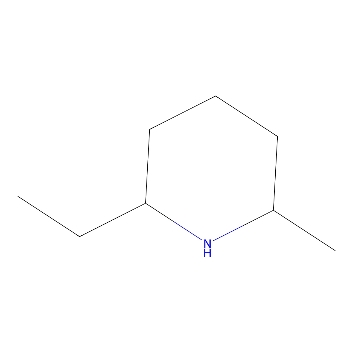 2-Ethyl-6-methylpiperidine molecular structure, CAS 1195580-43-8