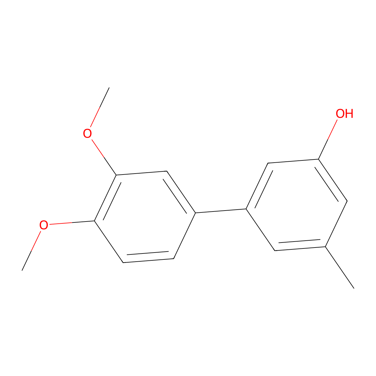 5-(3,4-Dimethoxyphenyl)-3-methylphenol molecular structure, CAS 1195585-08-0
