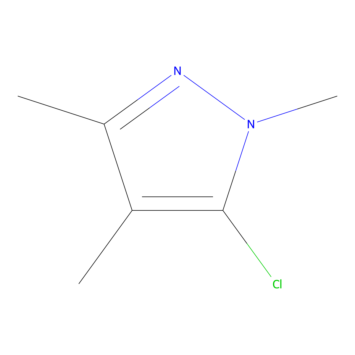 5-chloro-1,3,4-trimethyl-1H-pyrazole molecular structure, CAS 1195585-81-9
