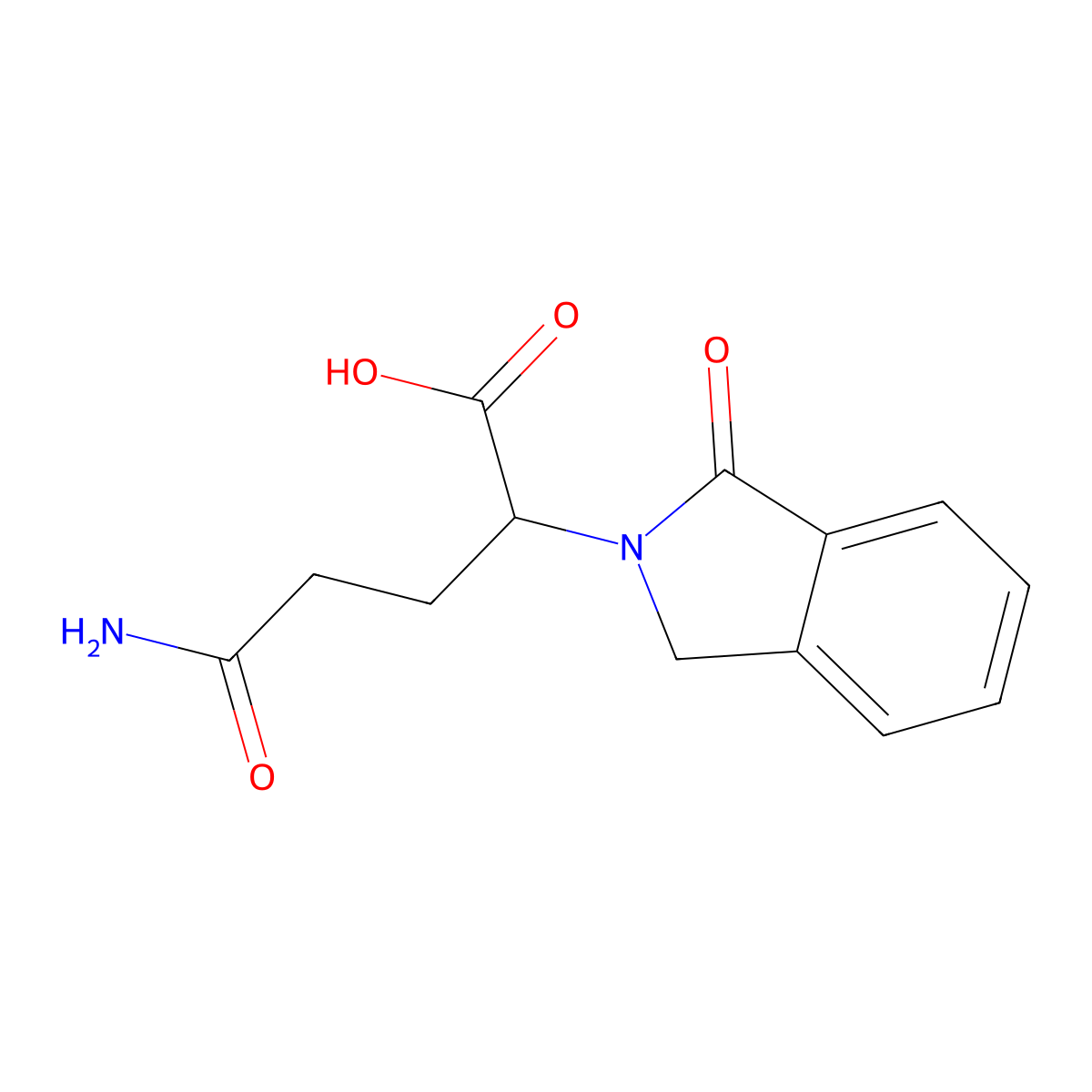 5-amino-5-oxo-2-(1-oxo-1,3-dihydro-2H-isoindol-2-yl)pentanoic acid molecular structure, CAS 119559-70-5