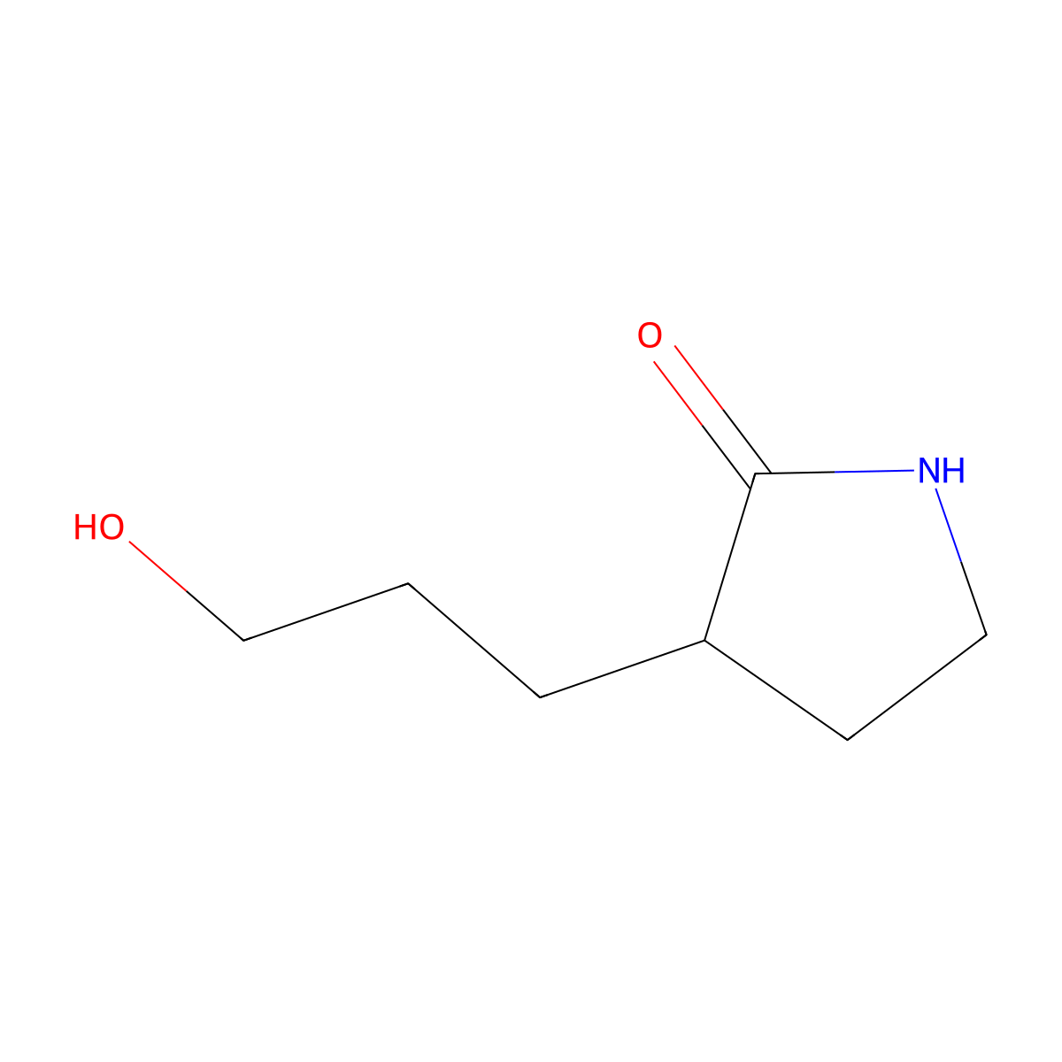 3-(3-Hydroxypropyl)pyrrolidin-2-one molecular structure, CAS 1195597-50-2
