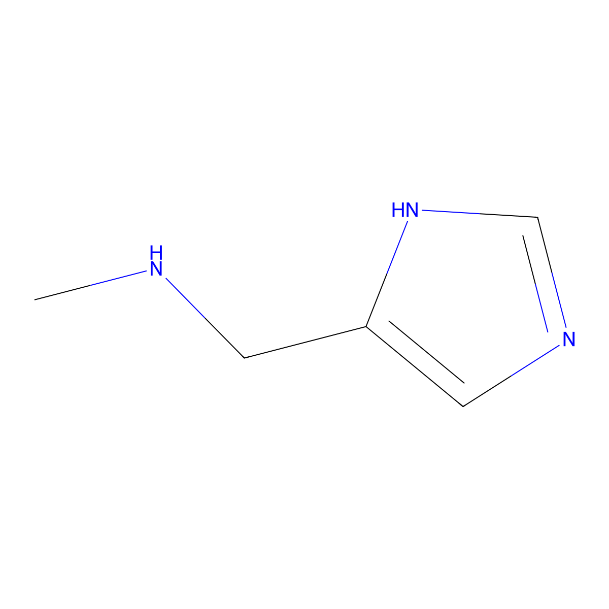 (1H-imidazol-4-ylmethyl)(methyl)amine molecular structure, CAS 1195598-98-1