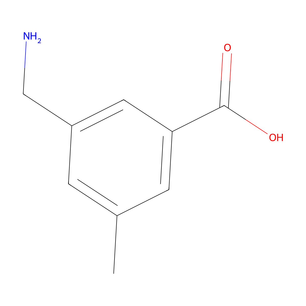 3-(Aminomethyl)-5-methylbenzoic acid molecular structure, CAS 1195600-93-1